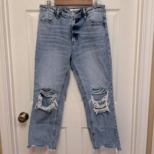 Vervet distressed, ankle jeans.